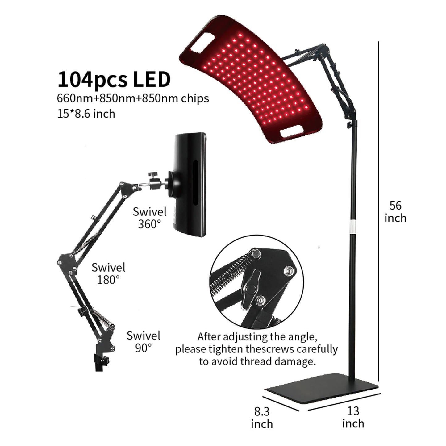 Red Light Therapy Standing Unit — 660nm + 850nm