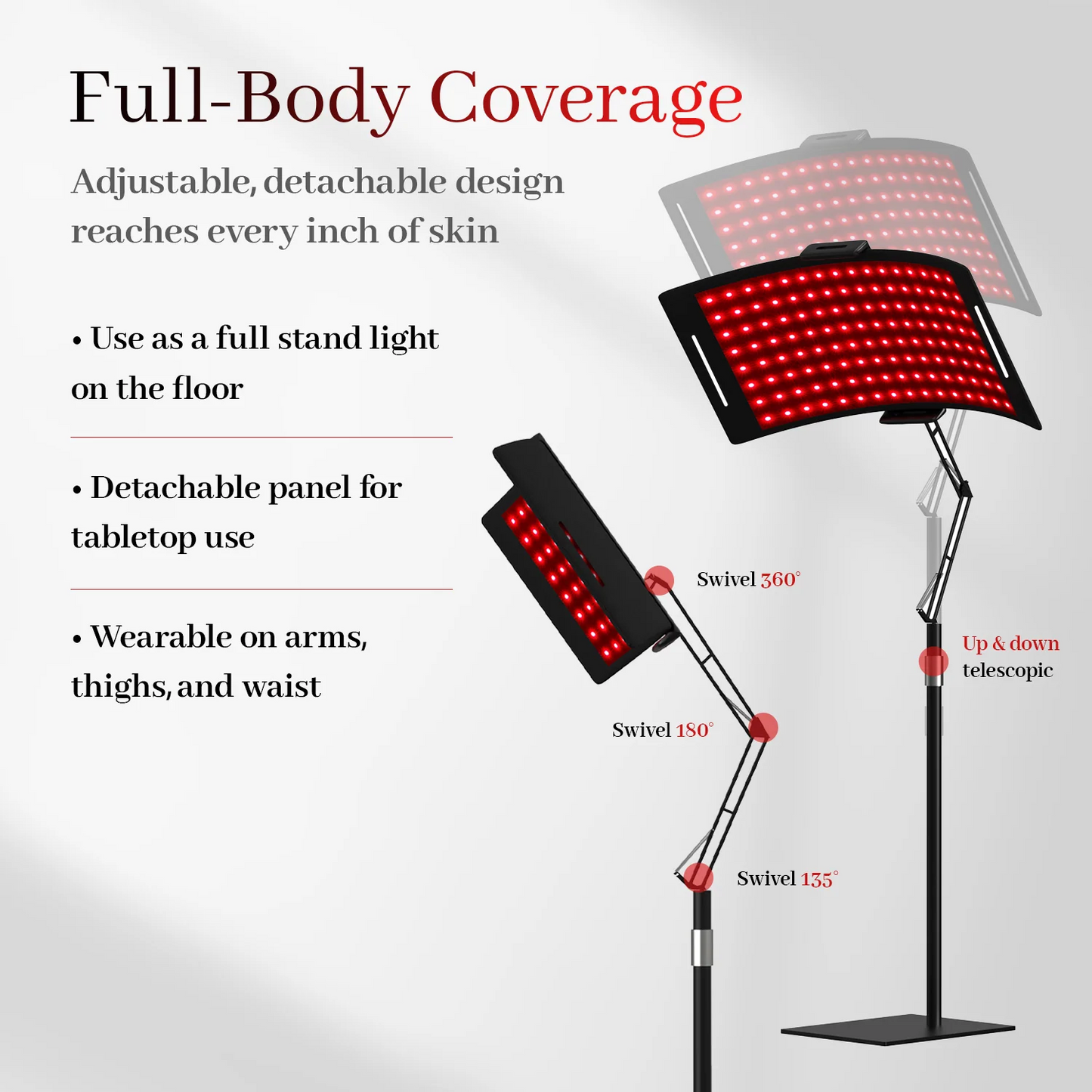 Red Light Therapy Standing Unit — 660nm + 850nm