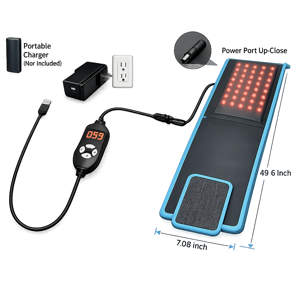 Red Light Therapy Belt — 660nm + 850nm